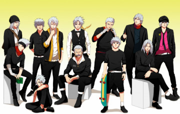 Картинка аниме *unknown+ другое парни серые волосы