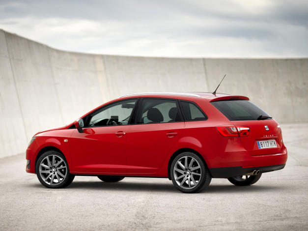 Обои картинки фото автомобили, seat, ibiza, st, fr, красный