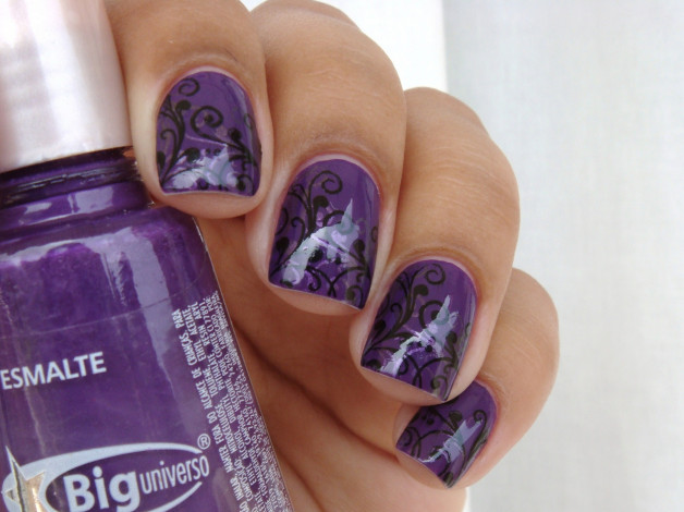 Обои картинки фото разное, руки, узор, лак, ногти