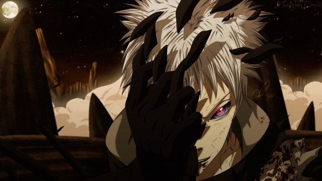 Обои картинки фото аниме, naruto, обломки, парень, наруто