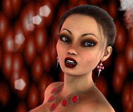 Картинка 3д+графика портрет+ portraits взгляд девушка фон