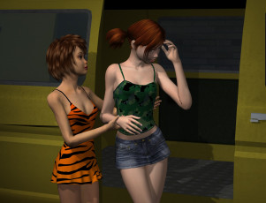 Картинка 3д+графика люди+ people взгляд девушки фон