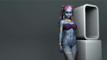 Картинка 3д+графика существа+ creatures взгляд халк фон