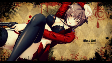 Картинка аниме gekkou+no+carnevale rebecca девушка оружие пистолет чулки нижнее белье