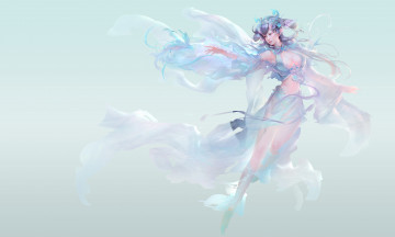 Картинка фэнтези эльфы арт девушка полёт ветер нежность