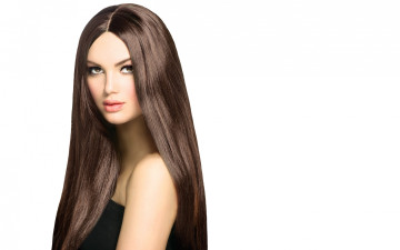 Картинка девушки -unsort+ лица +портреты девушка белый фон взгляд шатенка