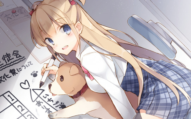 Обои картинки фото аниме, kantoku , artbook, alice, third, macy, artist, tagme, koi, suru, kanojo, no, bukiyou, na, butai