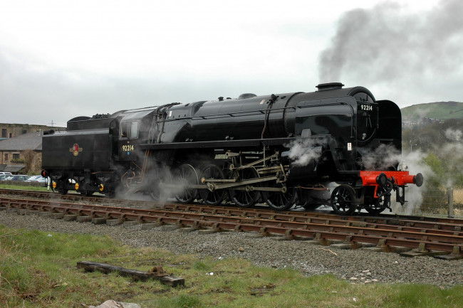 Обои картинки фото техника, локомотивы, паровоз, дорога, железная