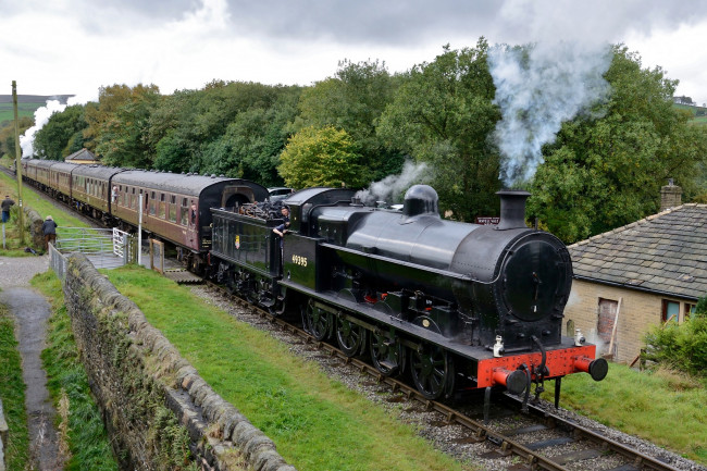 Обои картинки фото техника, паровозы, паровоз, дорога, железная