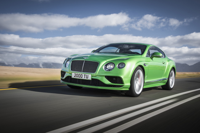 Обои картинки фото автомобили, bentley, continental, gt, speed, 2015г, зеленый
