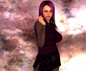 Картинка 3д+графика люди+ people фон взгляд девушка