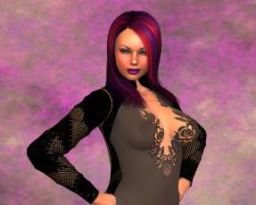 Картинка 3д+графика люди+ people фон девушка взгляд