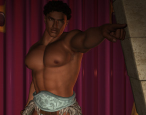 Картинка 3д+графика люди+ people мужчина фон взгляд