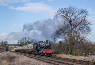 Картинка техника паровозы рельсы паровоз