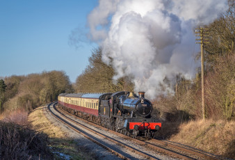 Картинка техника паровозы рельсы паровоз
