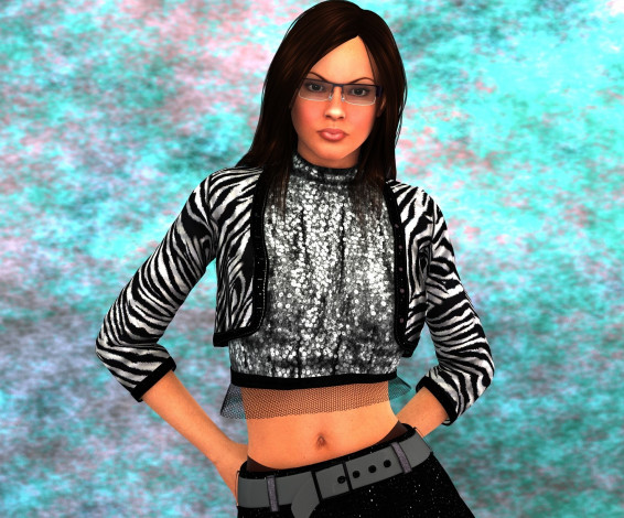 Обои картинки фото 3д графика, люди , people, фон, взгляд, девушка