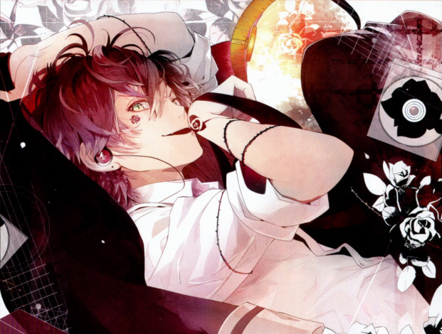 Обои картинки фото аниме, diabolik lovers, арт, парень, вампир
