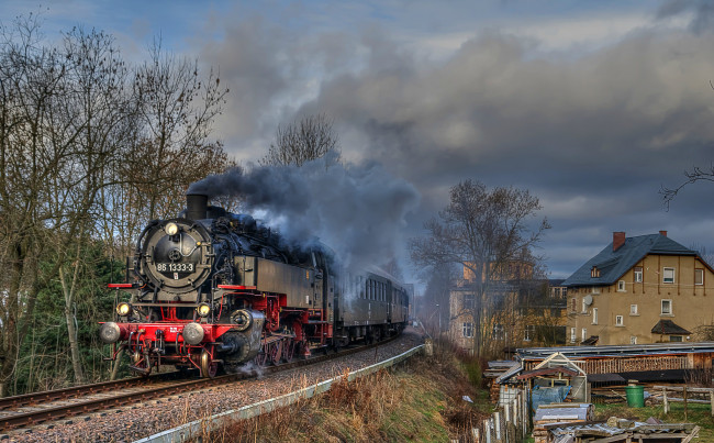 Обои картинки фото техника, паровозы, паровоз, рельсы