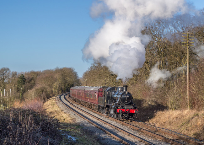 Обои картинки фото техника, паровозы, рельсы, паровоз