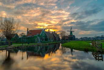 Картинка города -+пейзажи река ветряк