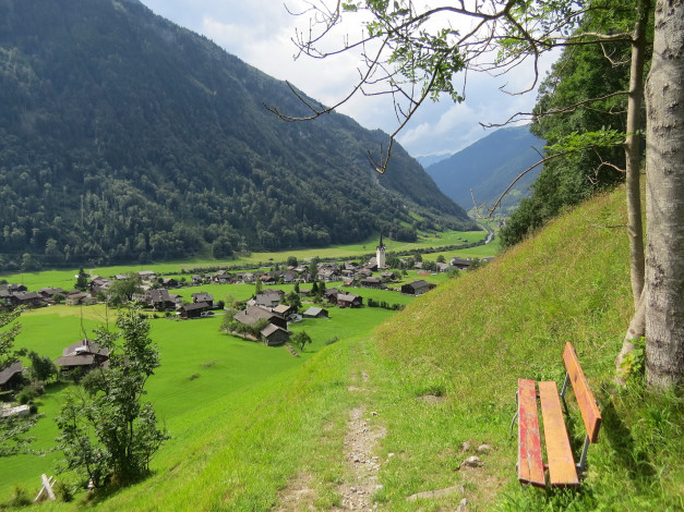 Обои картинки фото города, - пейзажи, горы, лес, дома