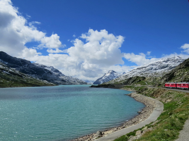 Обои картинки фото природа, реки, озера, озеро, горы