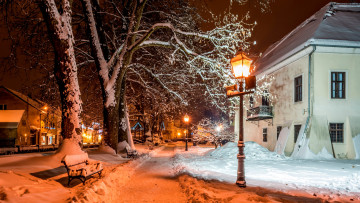 Картинка города -+огни+ночного+города хорватия загреб