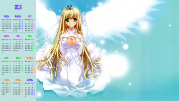 Картинка календари аниме взгляд девушка крылья