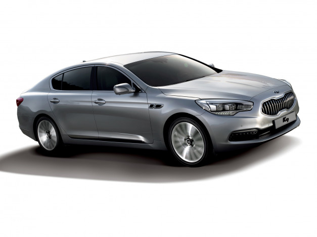 Обои картинки фото kia k9 2012, автомобили, kia, k9, 2012, серебряный, металлик