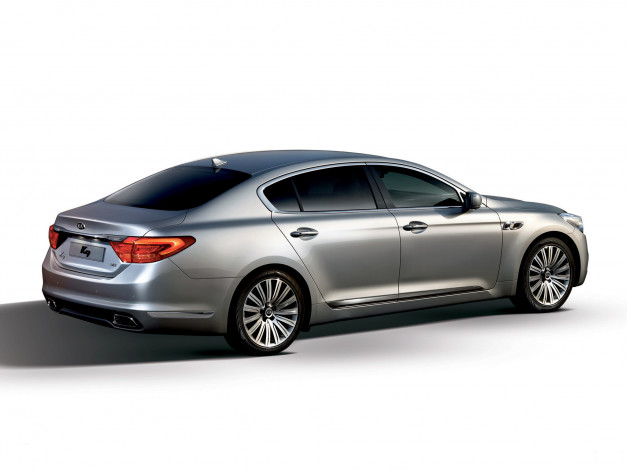 Обои картинки фото kia k9 2012, автомобили, kia, k9, 2012, серебряный, металлик