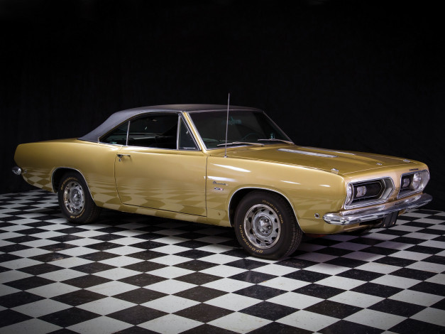 Обои картинки фото plymouth barracuda hardtop 1968, автомобили, plymouth, barracuda, hardtop, 1968