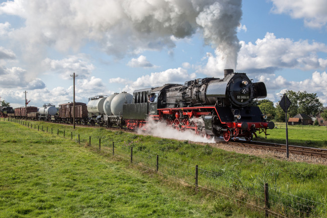 Обои картинки фото техника, паровозы, локомотив, состав