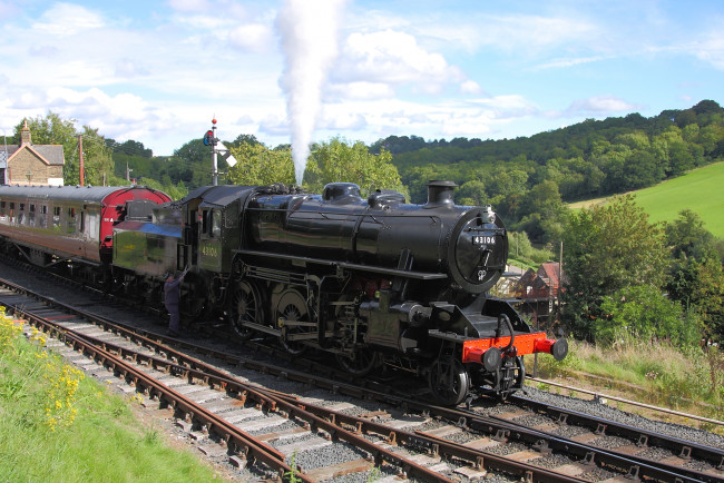 Обои картинки фото техника, паровозы, локомотив, состав