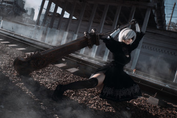 Картинка девушки -unsort+ девушки+с+оружием оружие девушка андроид 2в faritio