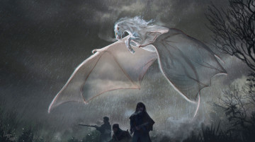 Картинка фэнтези существа люди фон крылья конь пегас