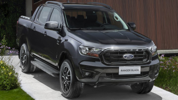 обоя ford ranger black double cab , br,  2021, автомобили, ford, ranger, black, double, cab, 2021