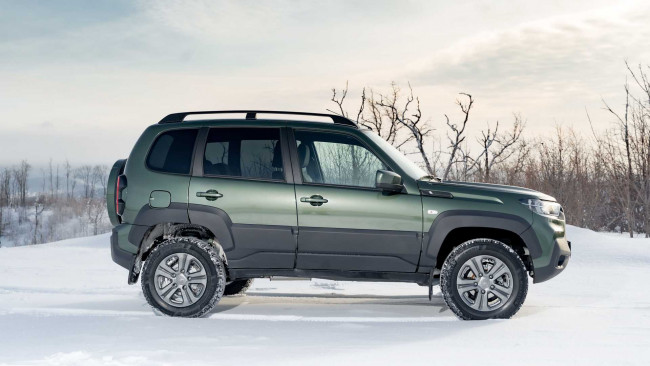 Обои картинки фото lada niva travel, автомобили, ваз, профиль, lada, niva, travel, снег, вид, сбоку, ru, motor1, com