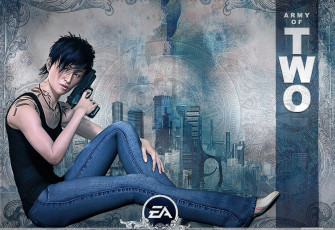 Картинка видео+игры army+of+two пистолет майка джинсы тату город