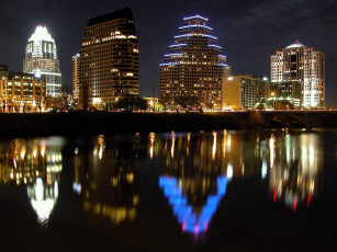 Картинка города огни ночного