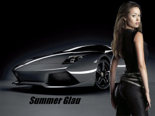 Картинка автомобили авто девушками lamborghini murcielago