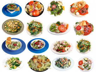 Картинка еда салаты закуски много