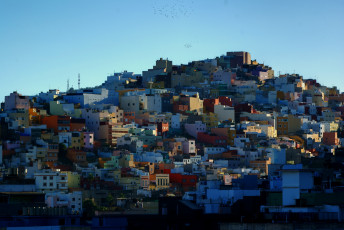 Картинка испания канарские ва лас пальмас де гран канария города здания дома закат