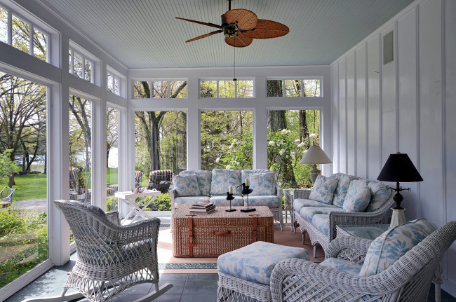Обои картинки фото интерьер, веранды, террасы, балконы, вентилятор, кресла, окна