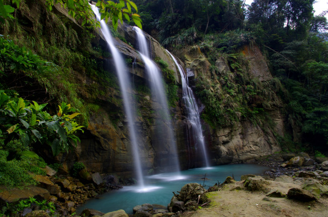 Обои картинки фото природа, водопады, вода, горы, потоки