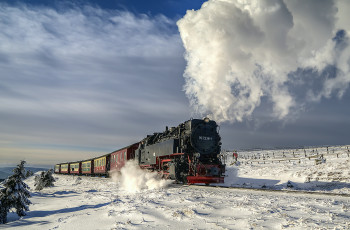 Картинка техника паровозы поезд паровоз рельсы дорога железная