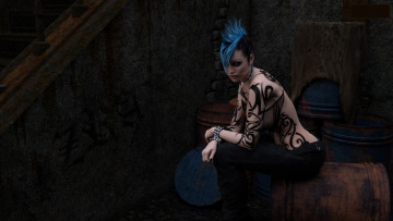 Картинка 3д+графика people+ люди тату девушка