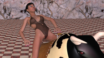 Картинка 3д+графика people+ люди тренажер девушка