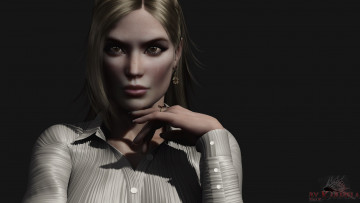 Картинка 3д+графика people+ люди взгляд девушка