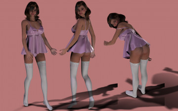 Картинка 3д+графика people+ люди девушки улыбка взгляд