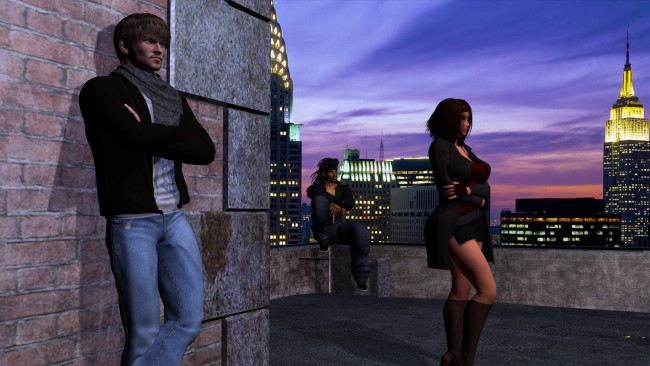 Обои картинки фото 3д графика, people , люди, парни, девушка